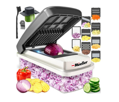 Vegetable Chopper, 16-in-1 Multifunctional Food Chopper, 8 Blades Vegetable Slicer, Onion Chopper Vegetable Cutter & Adjustable Veggie Slicer, Potato Dicer Chopper, Container for Salad Garlic